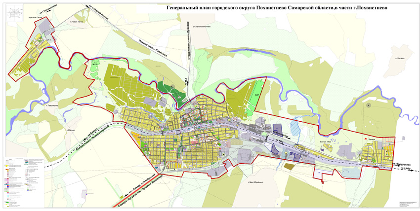 Карта похвистнево с улицами